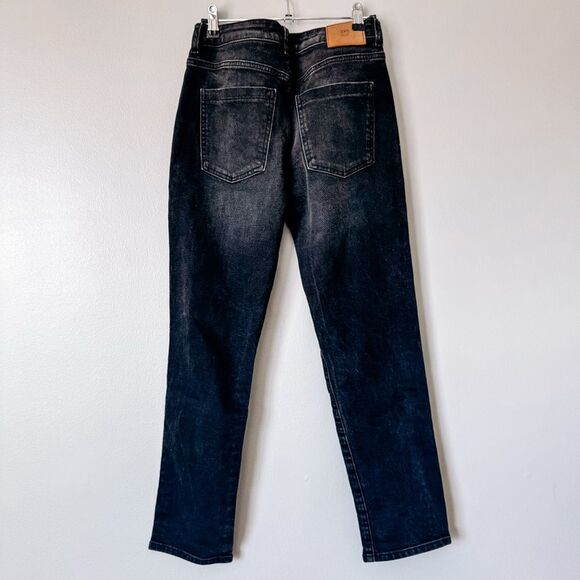 Zara Black Straight Leg High Rise Jean Size 4 - Picture 4 of 6